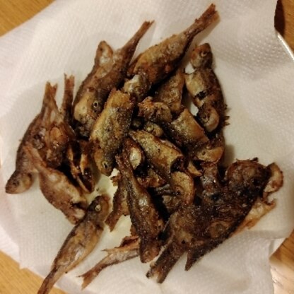 イサキの稚魚が沢山釣れたので、レシピを通りに唐揚げにしてみました！すごく美味しかったです！